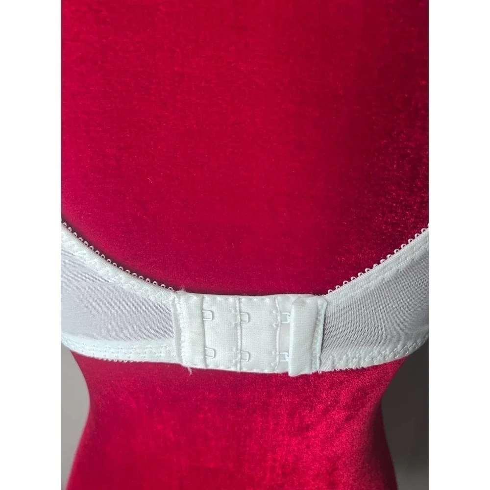 NWT Bali Lift‎ Full Support underwire bra 36C white blue
